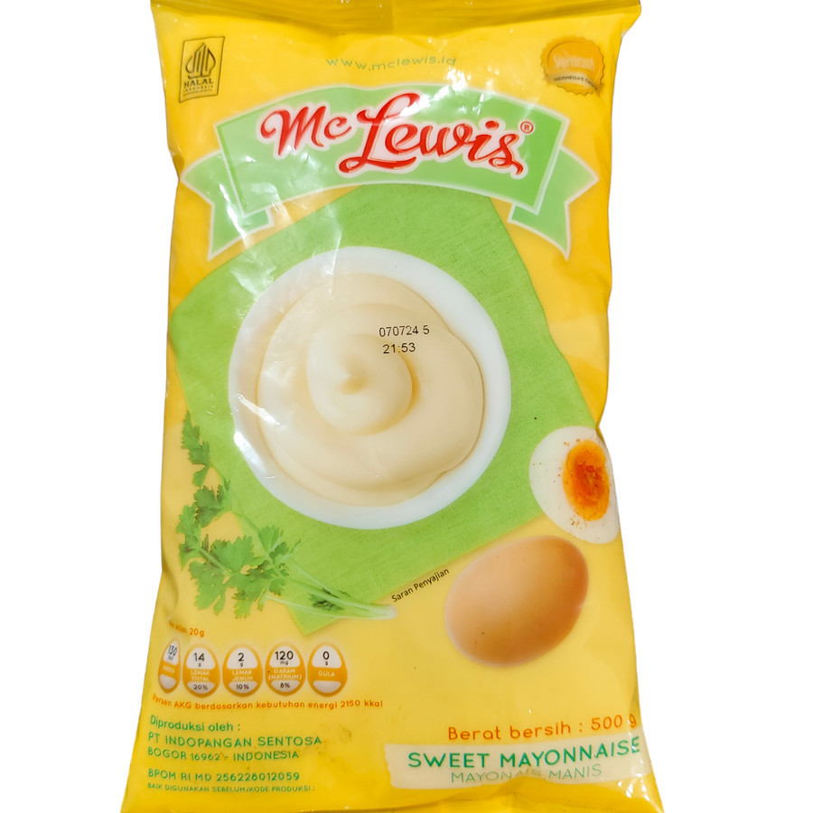 

Mc Lewis Sweet Mayo 500gr Mclewis mayonais manis Mayonnaise