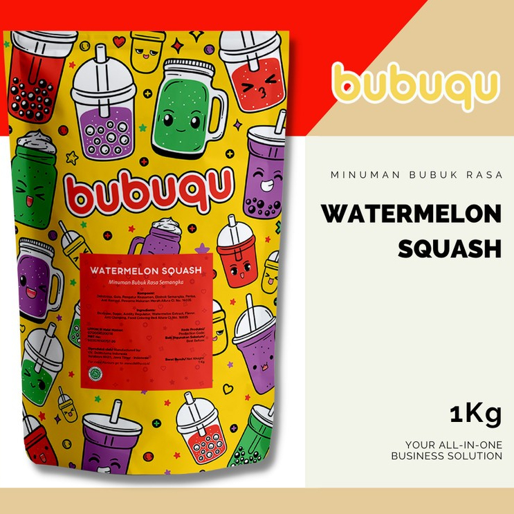 

Bubuqu Powder Drink Watermelon Squash - Bubuk MInuman Semangka 1 Kg