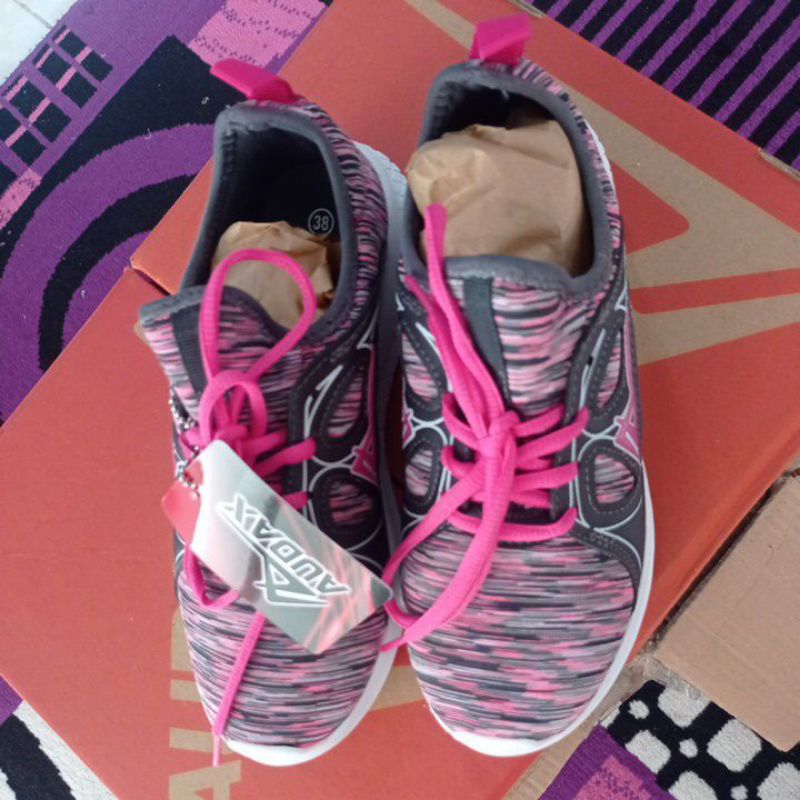 Sepatu AUDAX abu dan fuscia