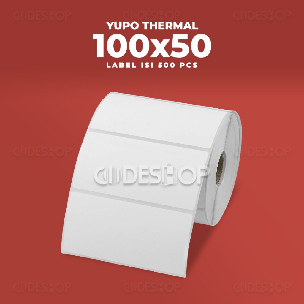 

Label Stiker Yupo Thermal 100x50 Sticker Barcode 100x50mm 100 x 50 isi 500 Pcs