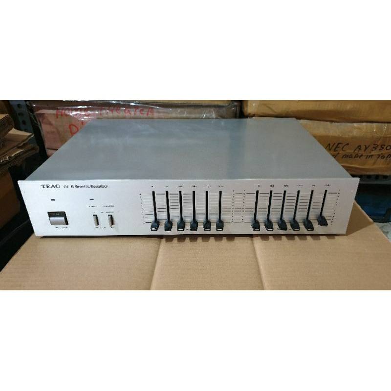 graphic equalizer teac ge-6 vintage 1981 made in japan second normal siap pakai