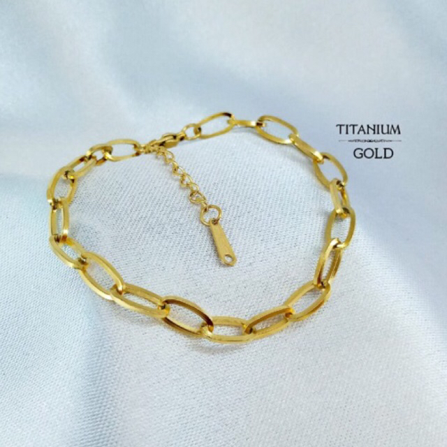 gelang rantai gold titanium ||gelang tangan viral gold || gelang wanita titanium || gelang titanium