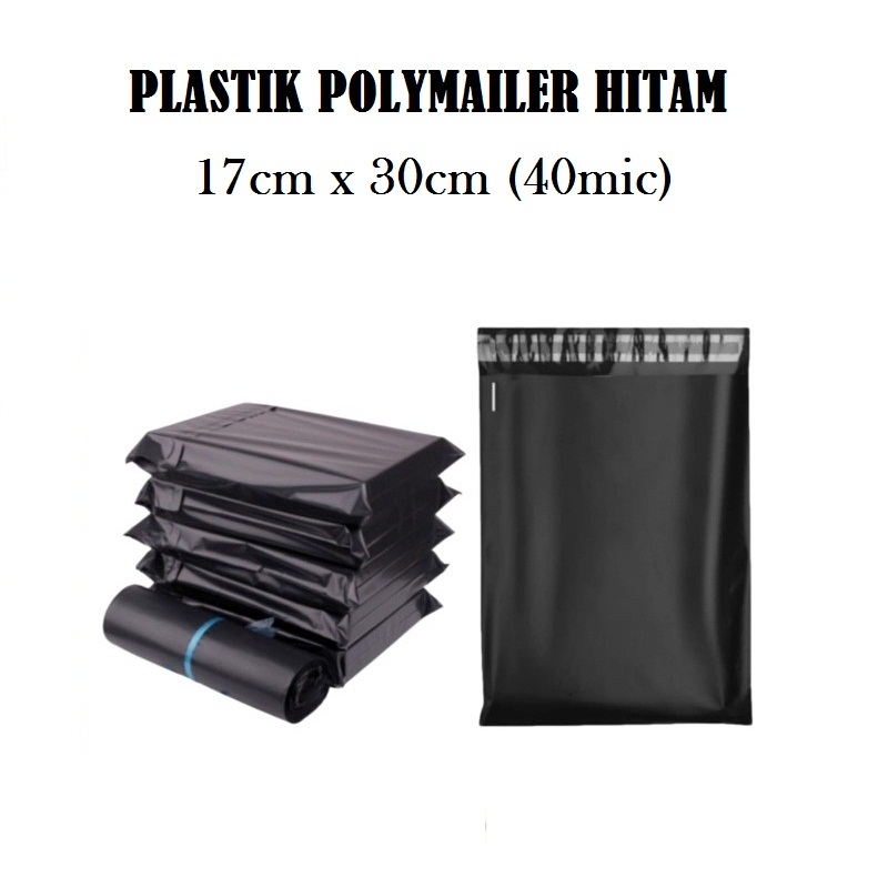 

Polymailer Hitam Ekonomis (17x30) isi 100 pcs - Polymailer Lem