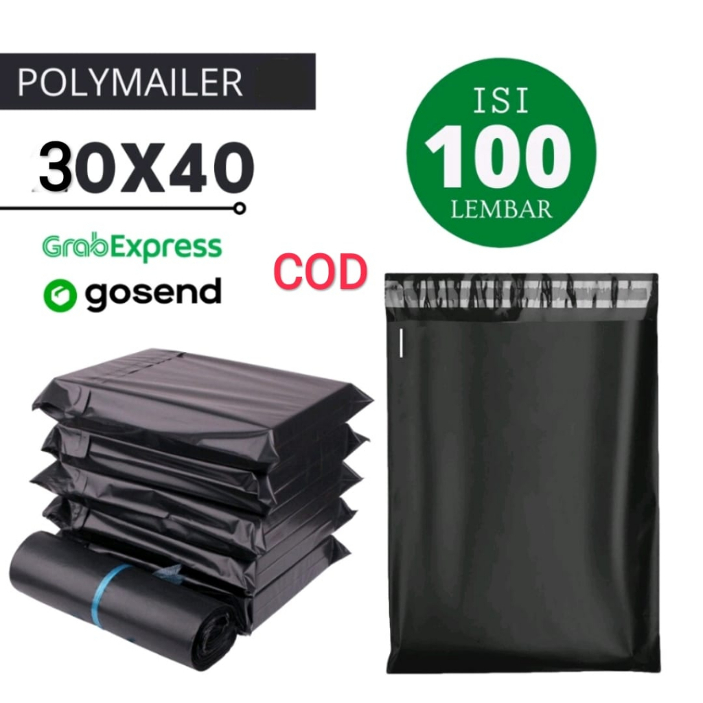 

Polymailer Hitam Ekonomis (30x40) isi 100 pcs - Polymailer Lem