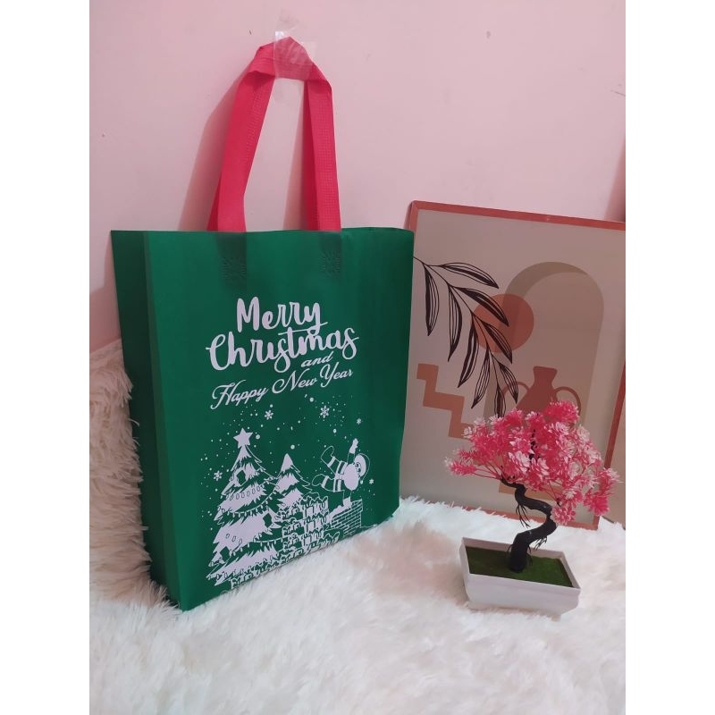 

Goodie bag Edisi NATAL [LUSINAN 12 PCS] Tas hampers spunbond