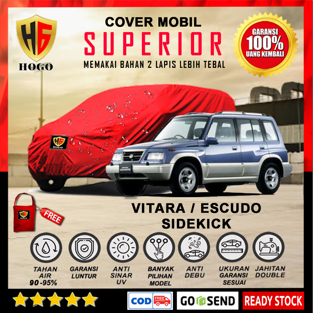 Hogo Body Cover Sarung Mobil Vitara Sidekick Selimut Suzuki Escudo 2000 2001 2002 2003 2004 2005 200
