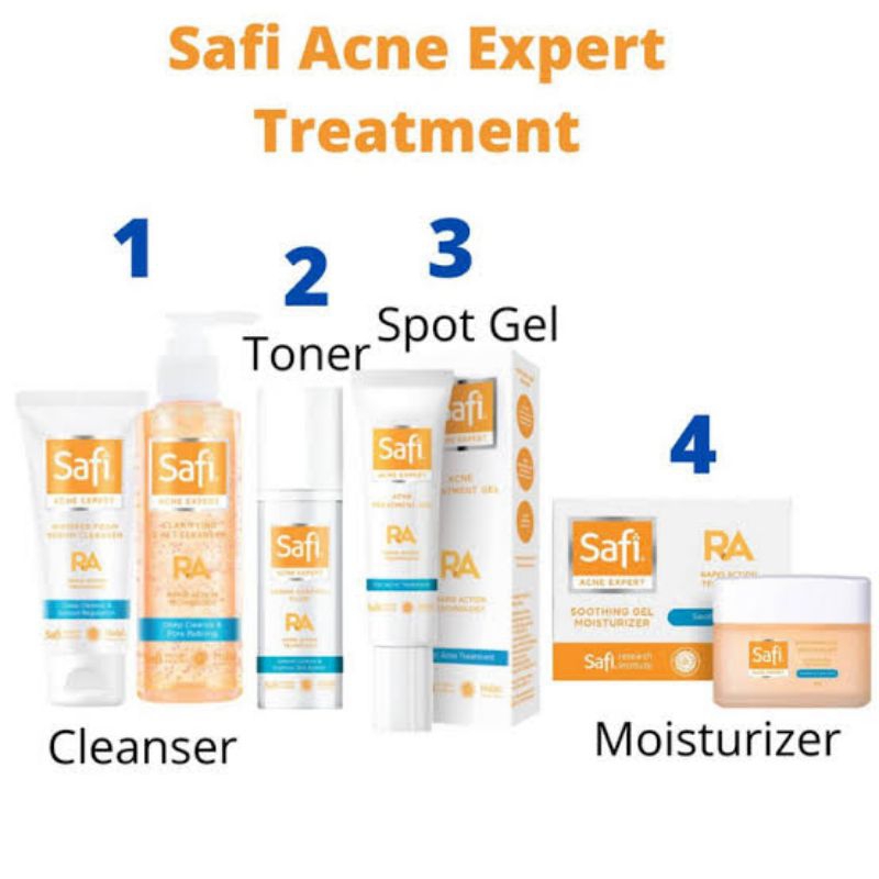 SAFI | ACNE EXPERT | PAKET | UNTUK KULIT BERJERAWAT