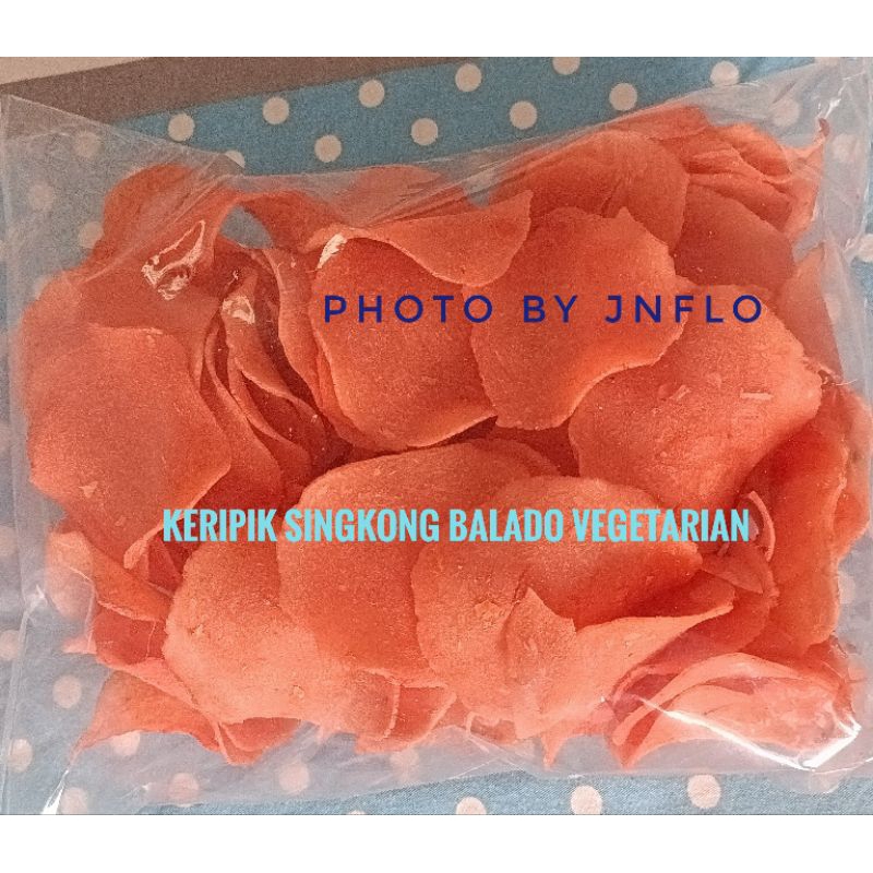 

Keripik Singkong Balado Vegetarian VEGAN SINAR JAYA