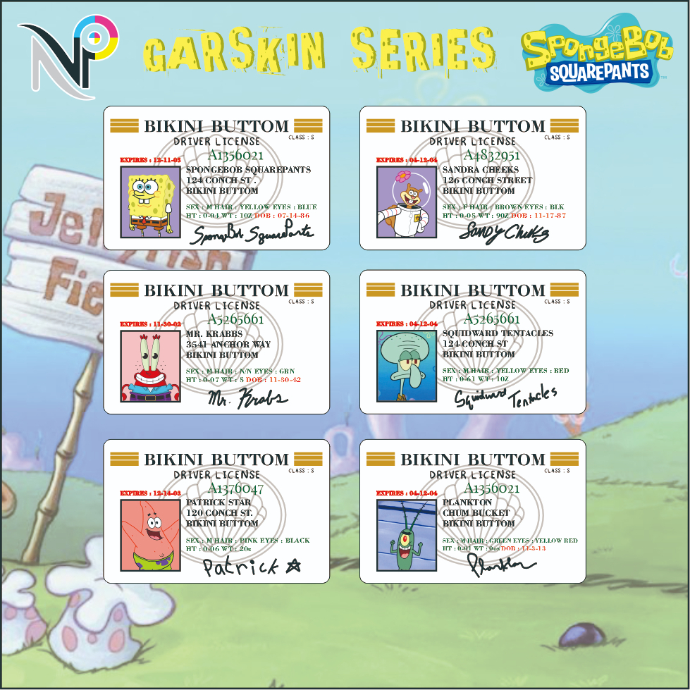 

Garskin Sticker Kartu ATM Spongebob Series