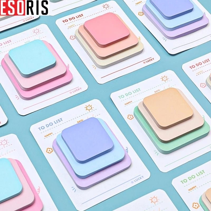 

(ES) E95304 90 pcs sticky note kertas memo notes warna warni untuk scrapbook dan mencatat