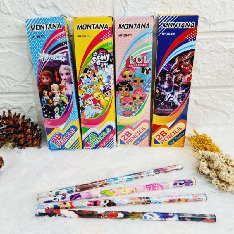 

Pensil 2B Karakter(Pack-12Pcs)/ Pensil Fancy Montana MT-2B-FC/ Pencil