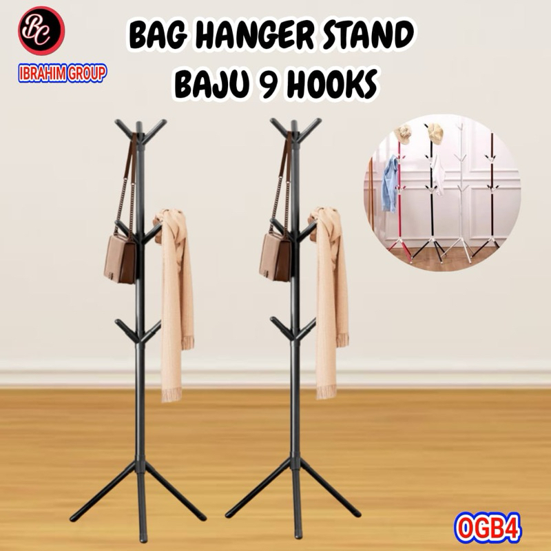 BAG HANGER Stand Hanger Multifungsi Gantungan Besi Hanger Baju Tas Topi dan Jaket Serbaguna