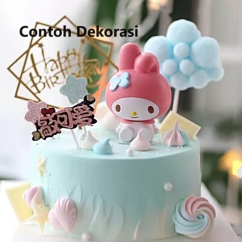 Cake Topper Karakter My Melodyy Satuan / Hiasan Kue Melody Lucu dan Murah