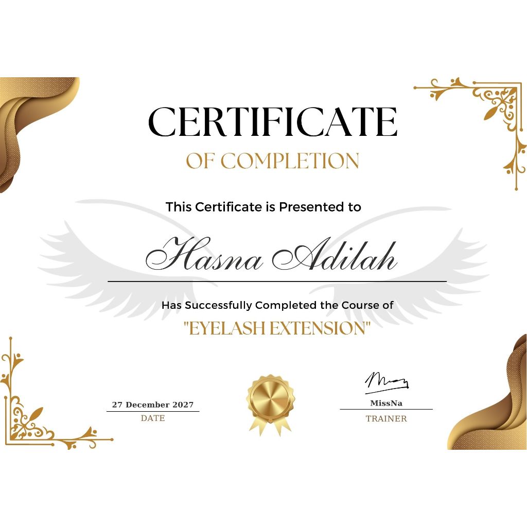 [TIDAK DICETAK]JASA DESAIN SERTIFIKAT EYELASH EXTENSION| SERTIFIKAT EYELASH