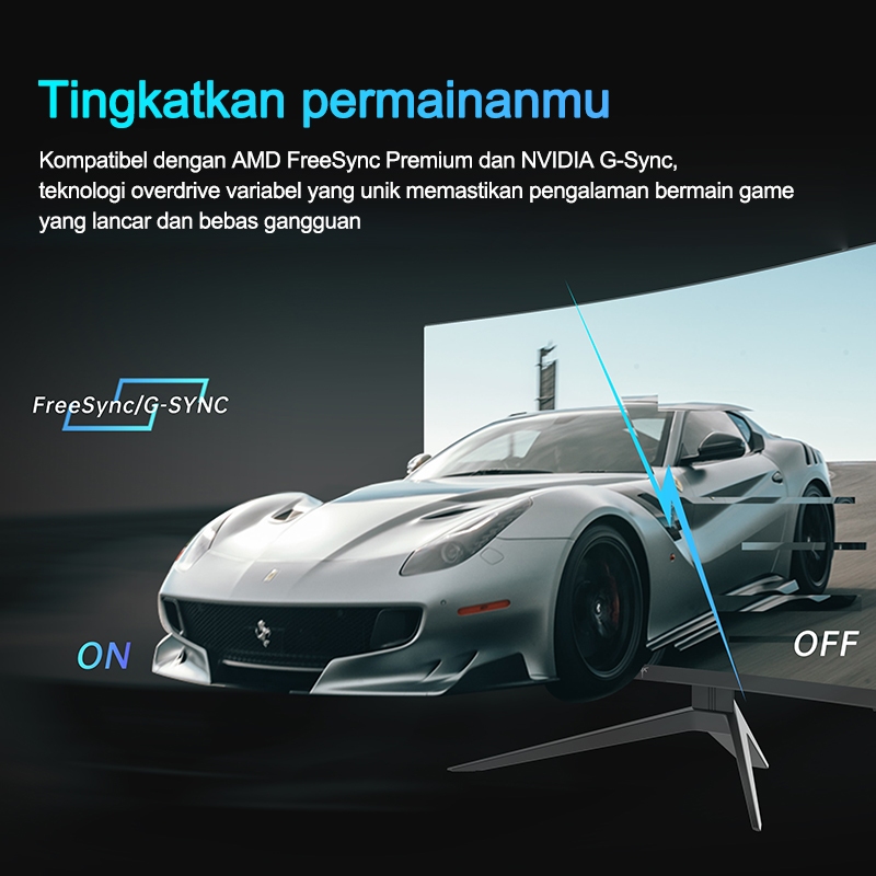 KTCMonitor 2K 27 inci 165HZ refresh tinggi HVA desktop pelindung mata gaming komputer layar lengkung-1