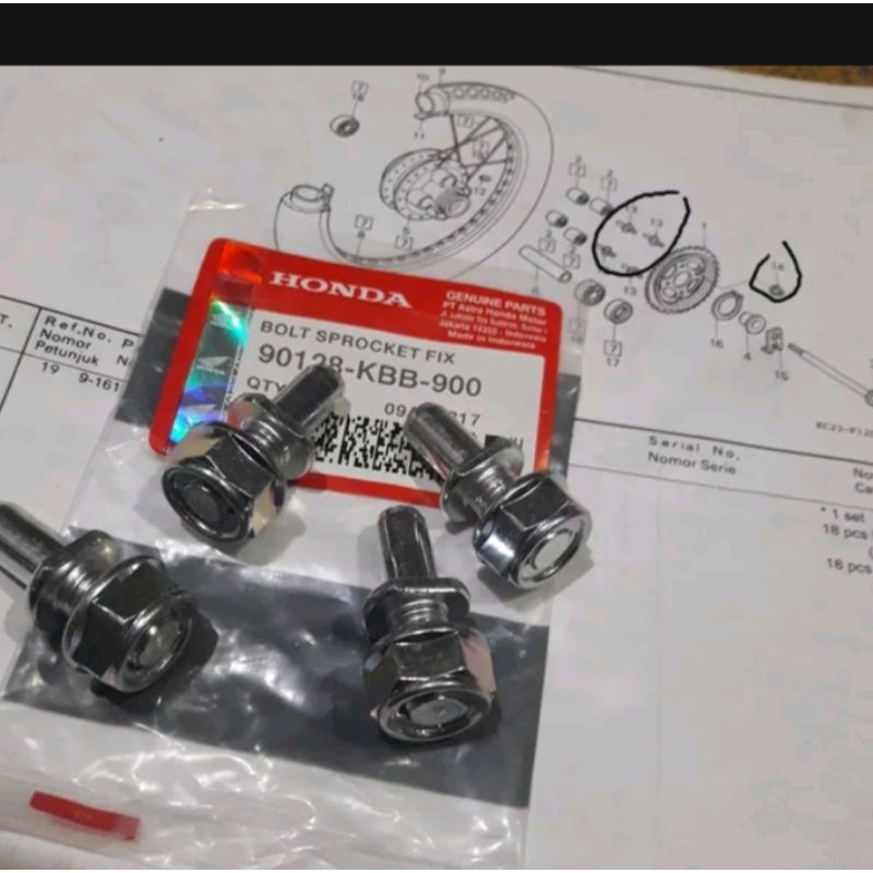 BAUT SAMA MUR GEAR BELAKANG HONDA TIGER LAMA TIGER REVO MEGAPRO  PRIMUS GLPRO GLMAX NEOTECH KODE KBB