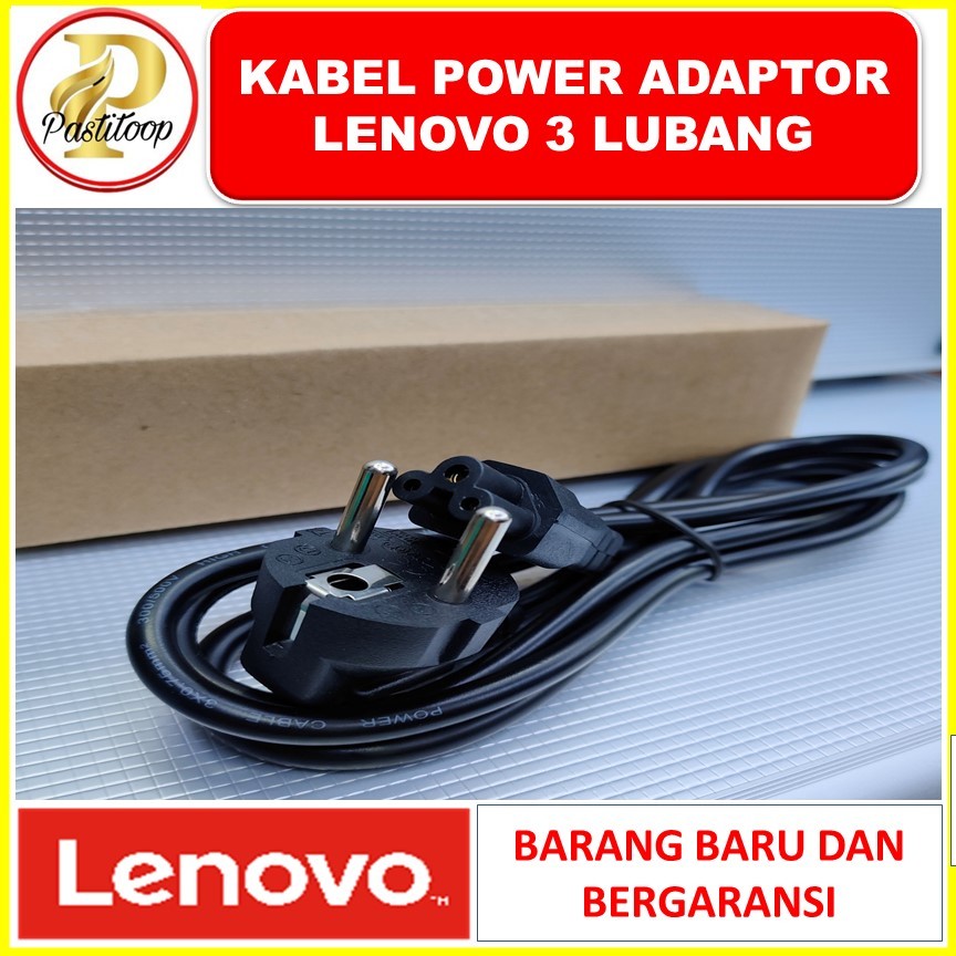 Kabel power adaptor laptop lenovo 3 lubang terbaru