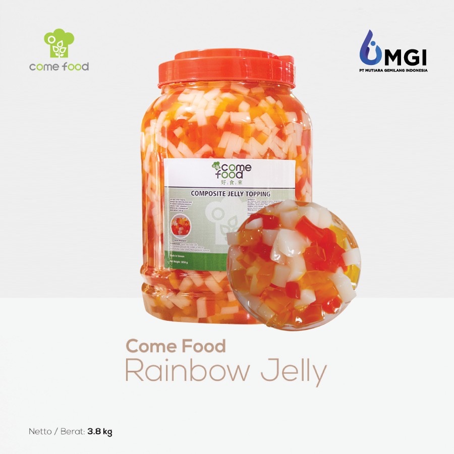 

Come food Rainbow Jelly Topping/Jeli Pelangi Premium 3.8 kg