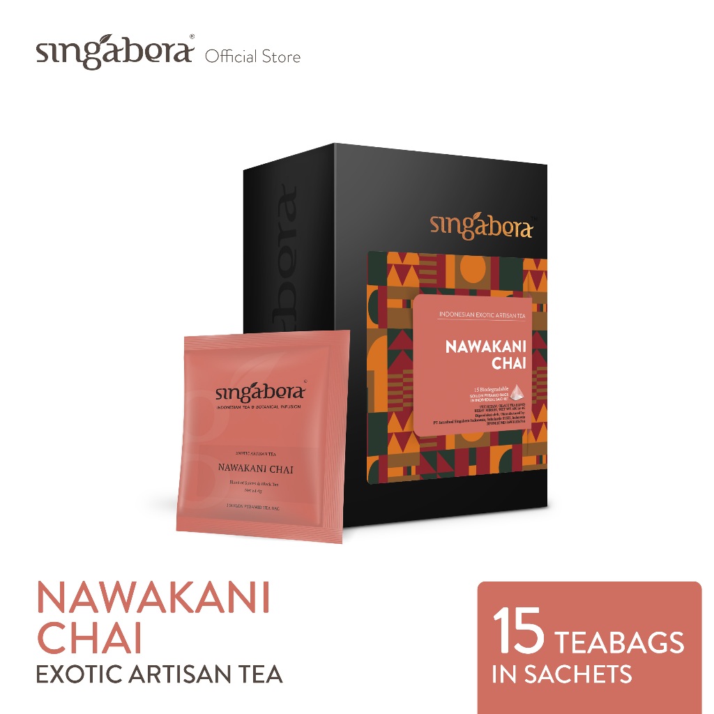 

Singabera Nawakani Chai - Spiced Black Tea - 1 Box - 15 Sachet