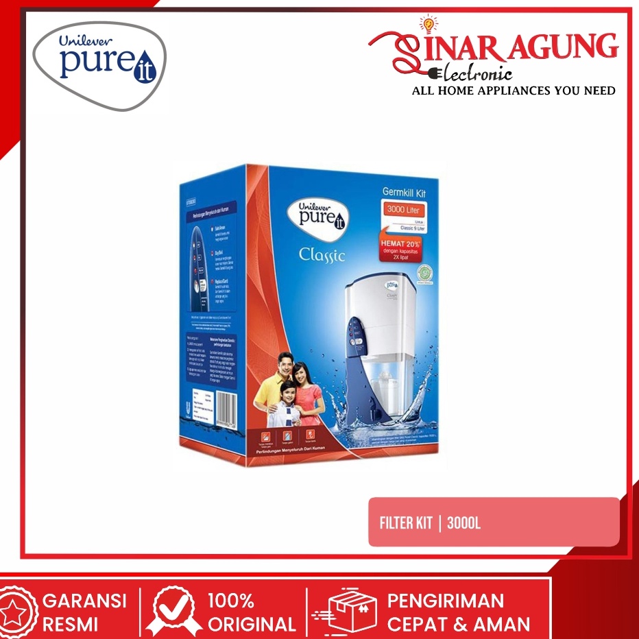 Best produk Unilever Pure It Germkill Filter 3 L Pureit 3Liter GKK Classic q Paling Dicari