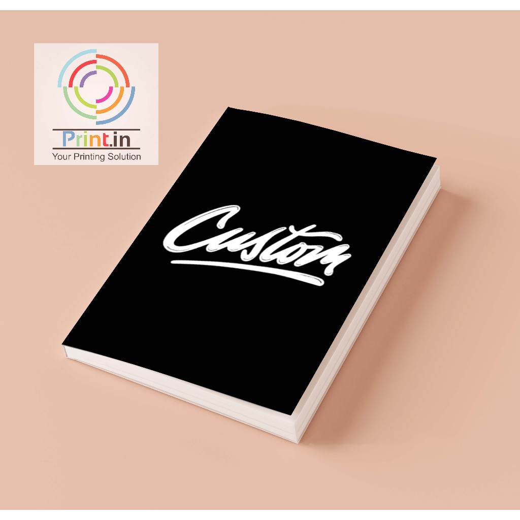 

Custom Cover Notebook Softcover ukuan A5, 50 lembar/100 lembar hvs/bookpaper