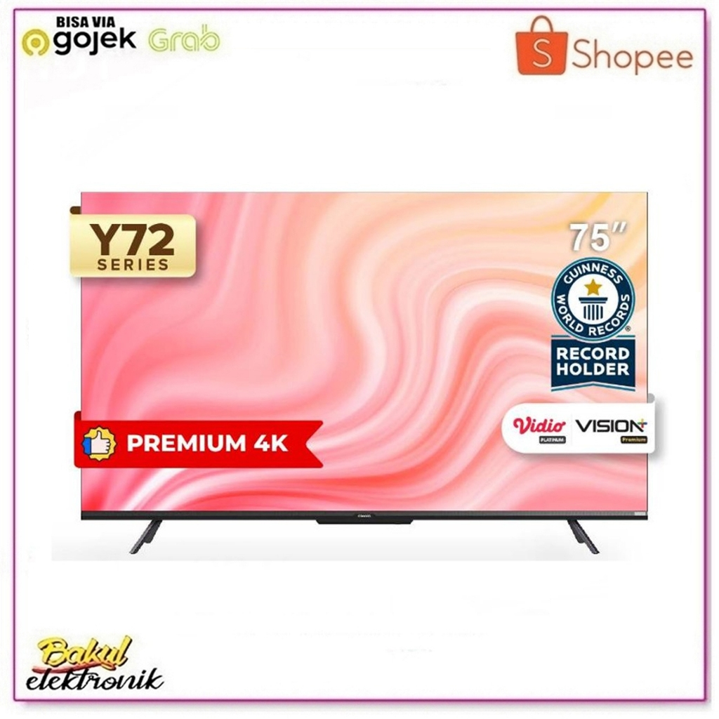 Coocaa Tv 75 Inch Android Digital Tv 4k Uhd 75y72 Smart Tv