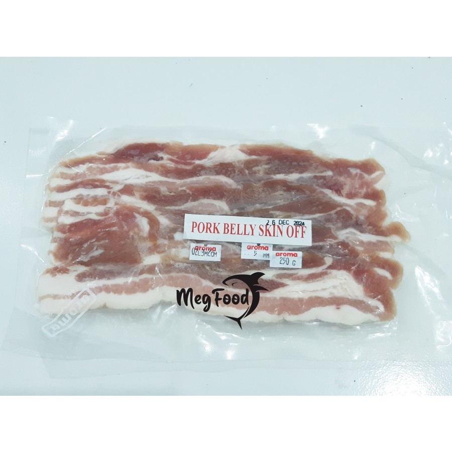 

PORK BELLY SKIN OFF SLICE 1 KG - AROMA BALI