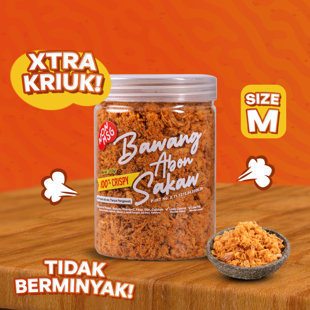 

Bawang Goreng abon sakaw size M @menuloco.id