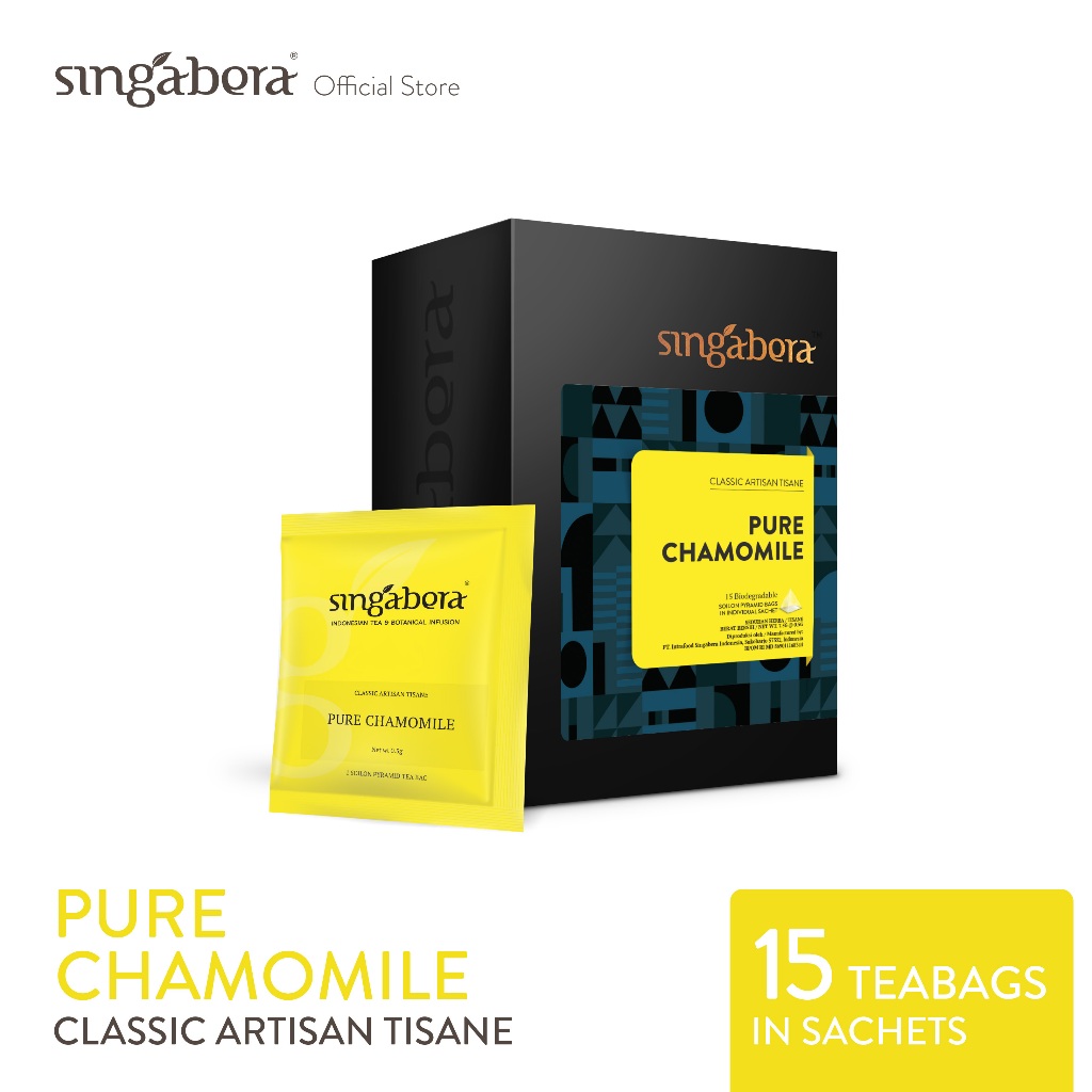 

Singabera Pure Chamomile - Herbal - Organic - 1 Box -15 Sachet