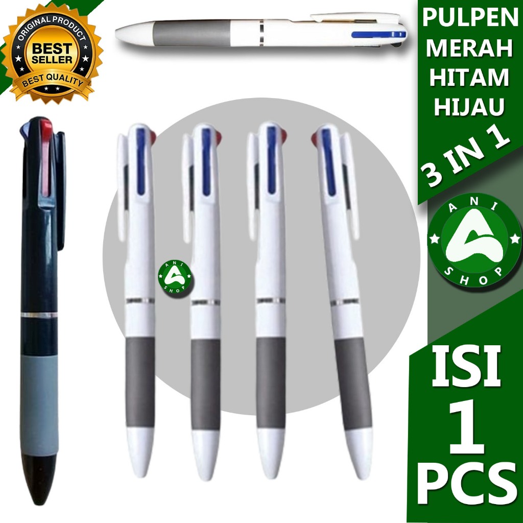 

PULPEN 3 WARNA 3 IN 1 WARNA TINTA MERAH, HITAM, BIRU ani shopp