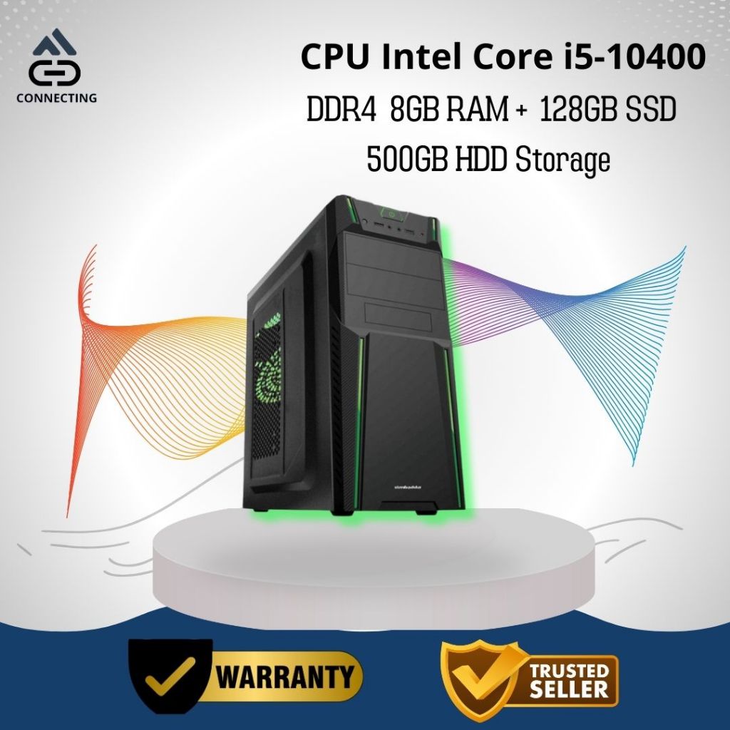 CPU PC Komputer Intel Core i5-11400 Gen-11 RAM 8GB SSD Rakitan Office