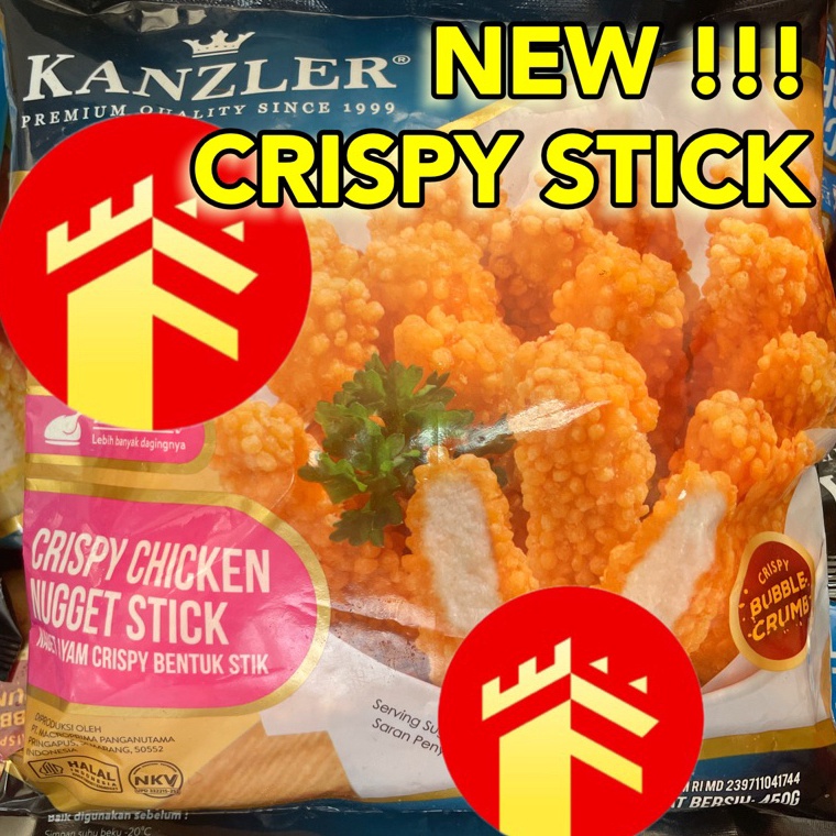

BEST SELLER KANZLER NUGET NAGET AYAM CRISPY CHICKEN NUGGET STICK 45 GR CRISPY STICK KANZLER CHICKEN NUGGET STICK 45 GR