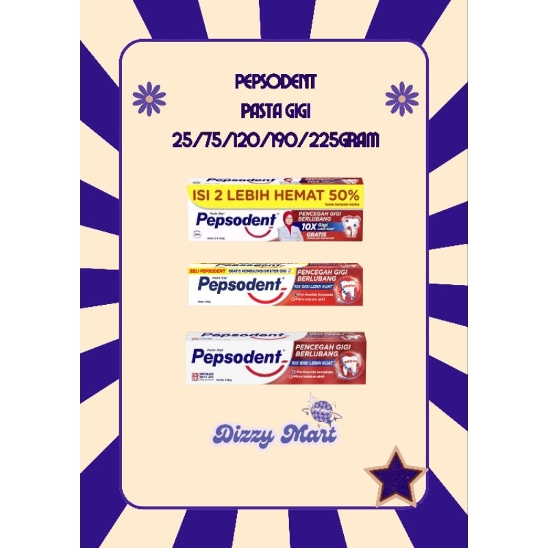 PEPSODENT Pasta Gigi 25gr/75gr/120gr/190gr/225gr
