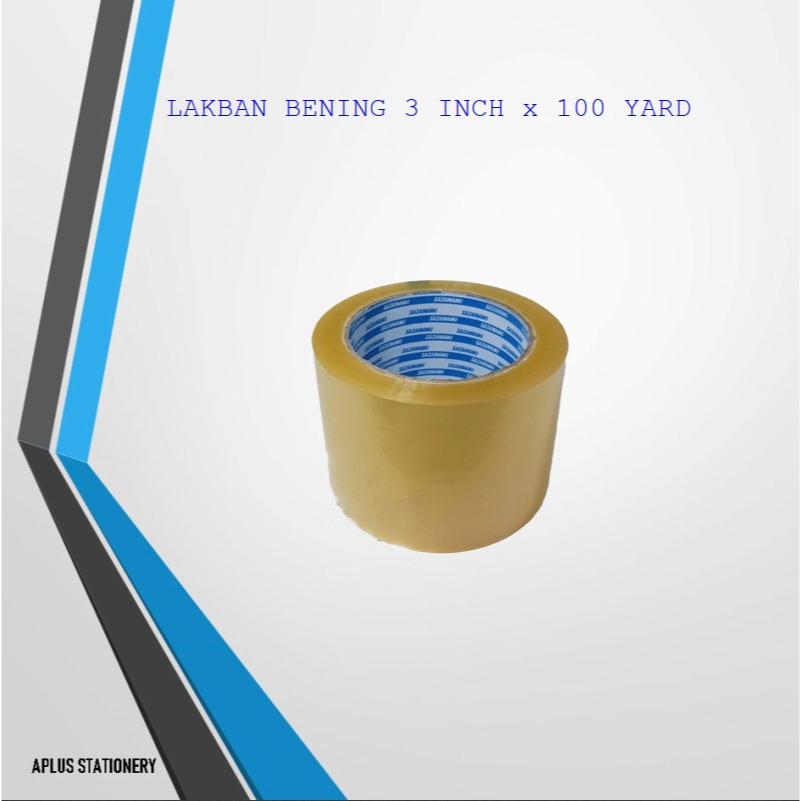 Sazanami Lakban Bening 3 inch x 100 yard