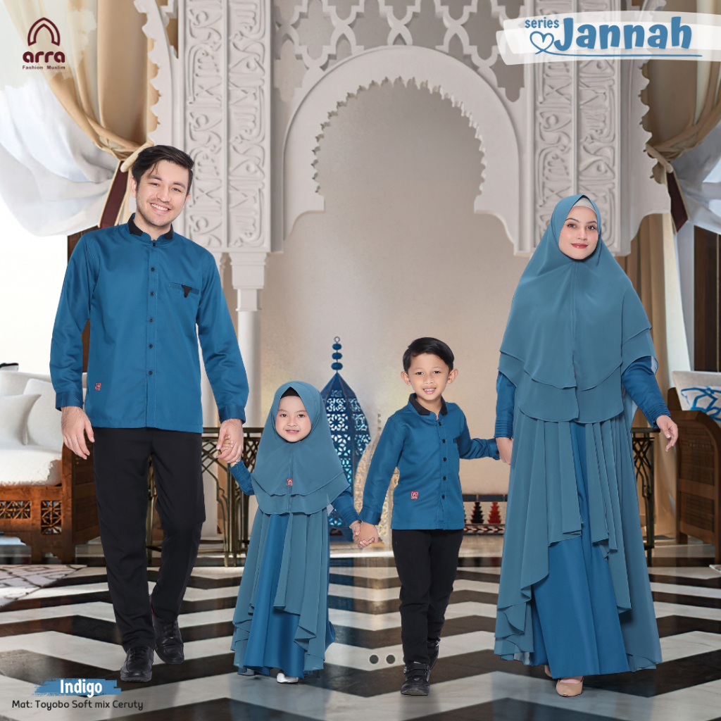 Sarimbit Keluarga 2024 - Koko Gamis Muslim Kekinian Special terbaru Seragam Couple Family Lebaran Se