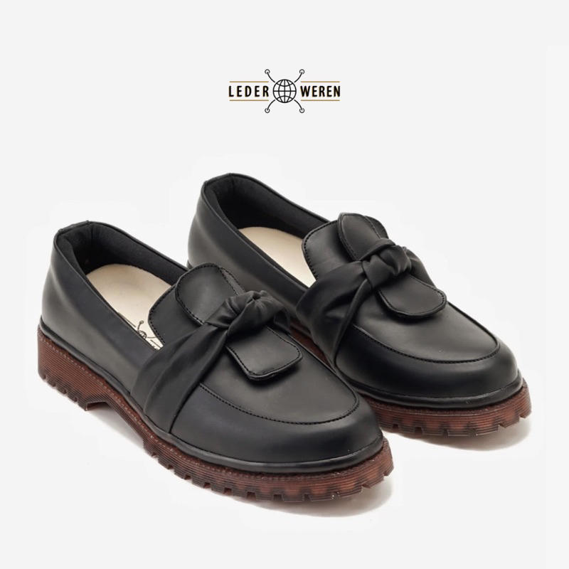 	 Lederweren - Leder Loafer Tape - Sepatu Loafers Wanita Tassel Wedding	