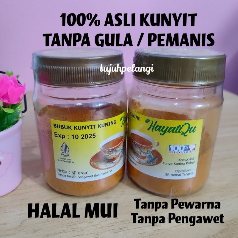 

HAYATIQU Kunyit Murni 100% Tanpa Gula Tanpa Pemanis Diabetes Halal