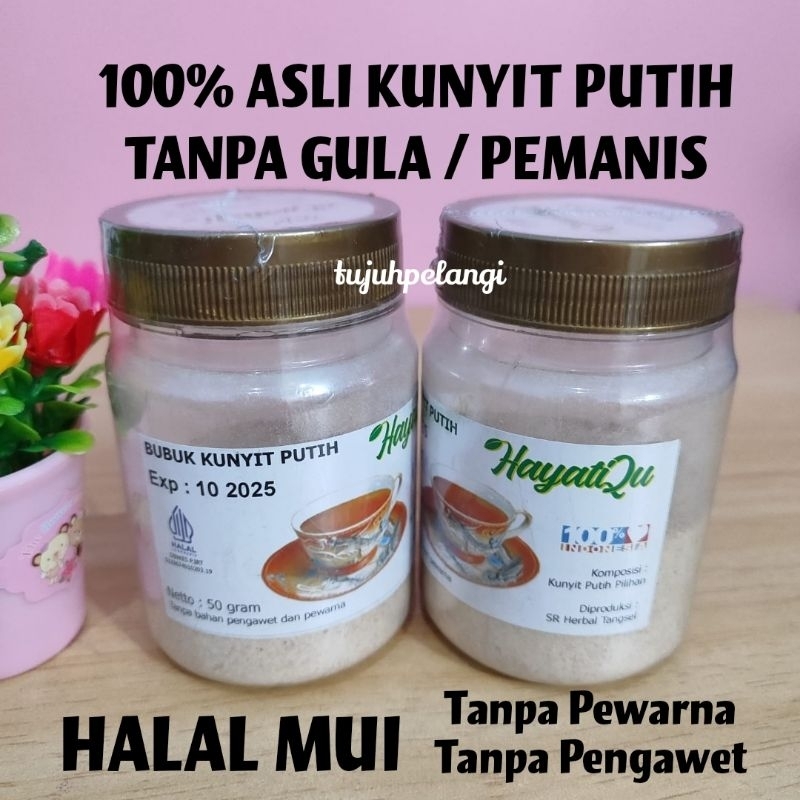 

HAYATIQU Kunyit Putih Murni 100% Tanpa Gula Tanpa Pemanis Diabetes Halal