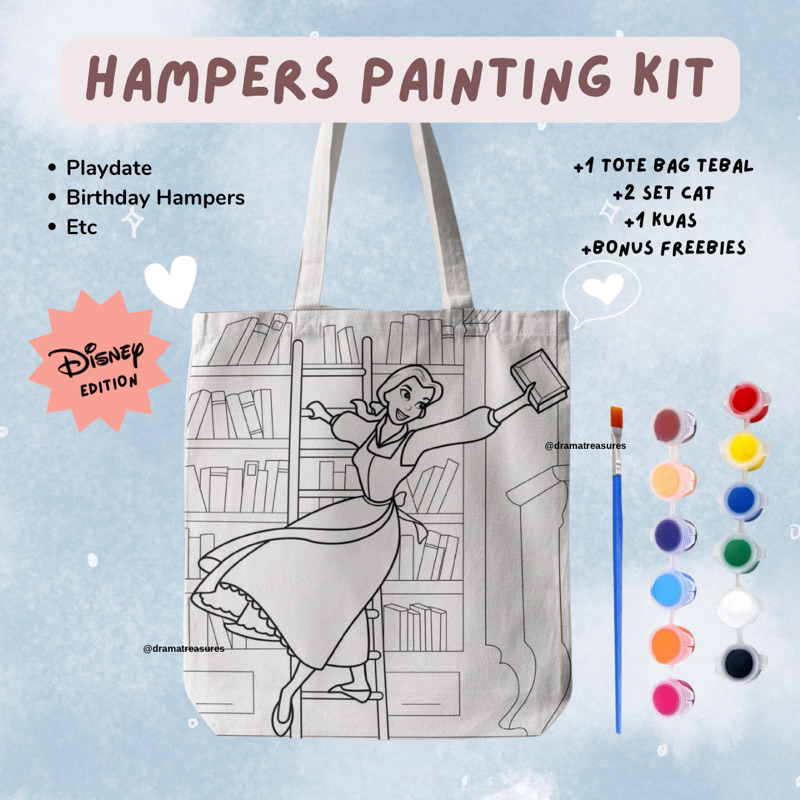 DISNEY HAMPERS TOTE BAG PAINTING KIT - Princess Belle