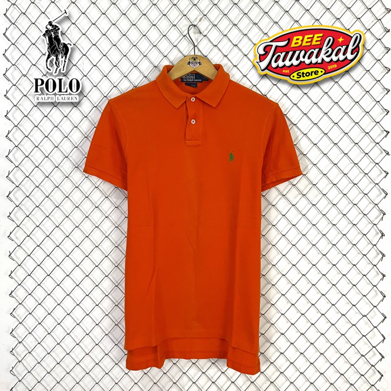 Polo Shirt Polo Ralph Lauren Original / Kaos Polo Ralph Lauren Warna Orange Original