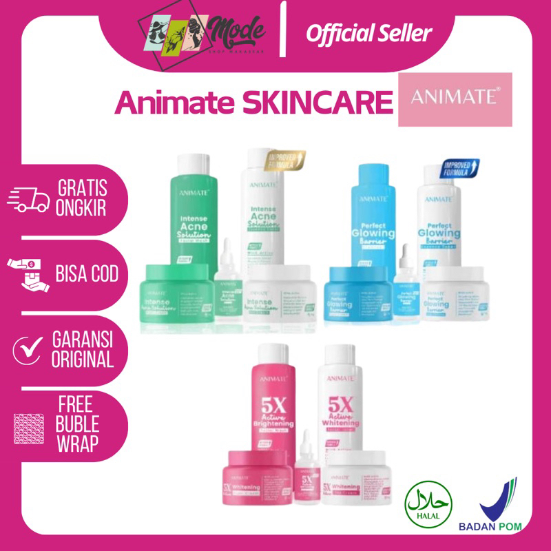 ❤️Modeshopmakassar❤️ ANIMATE SKINCARE / Animate Instant Whitening Series / Animate Glowing Barrier S