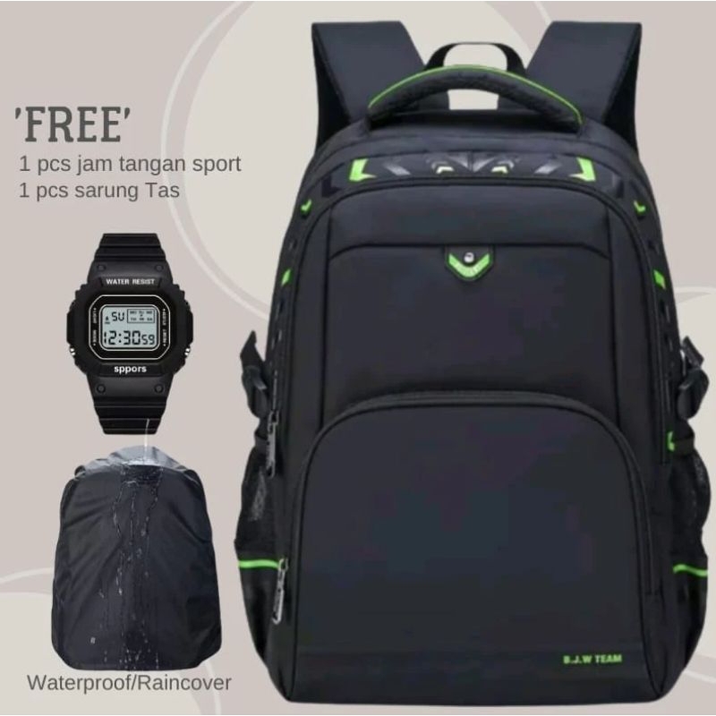 Tas Ransel sekolah anak laki laki SD smp polos