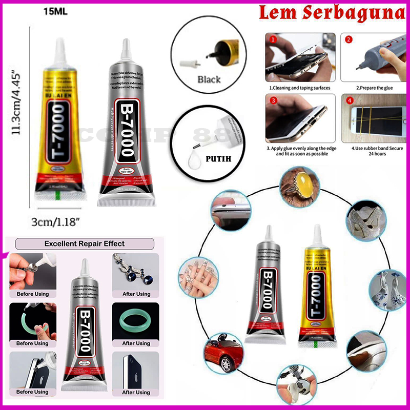 

Acchp Lem LCD Touchscreen 15ml T7000 B7000 Hitam Bening Perhiasan Serbaguna