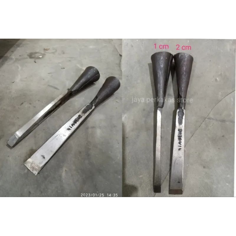 pahat tatah kayu  1 set ukuran 1 dan 2 cm