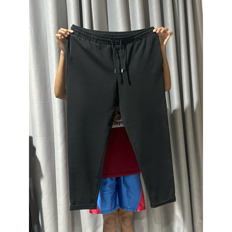 celana pria zara hitam original