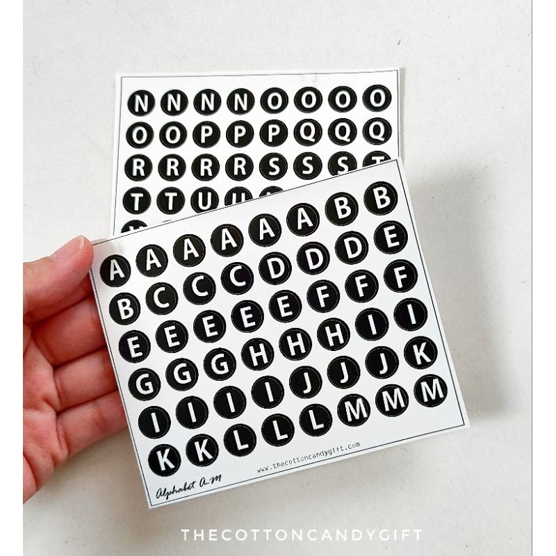

STIKER HURUF HITAM PUTIH / STIKER ANGKA HITAM PUTIH / STIKER ALFABET / STIKER MONOCHROME / STIKER BUJO / STIKER AESTHETIC MONOCHROME / STICKER ALPHABET DECO