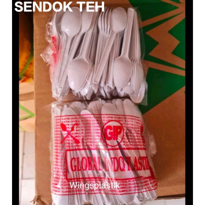 Sendok TEH / Sendok STG Putih Susu / Sendok Pudding isi 100pcs