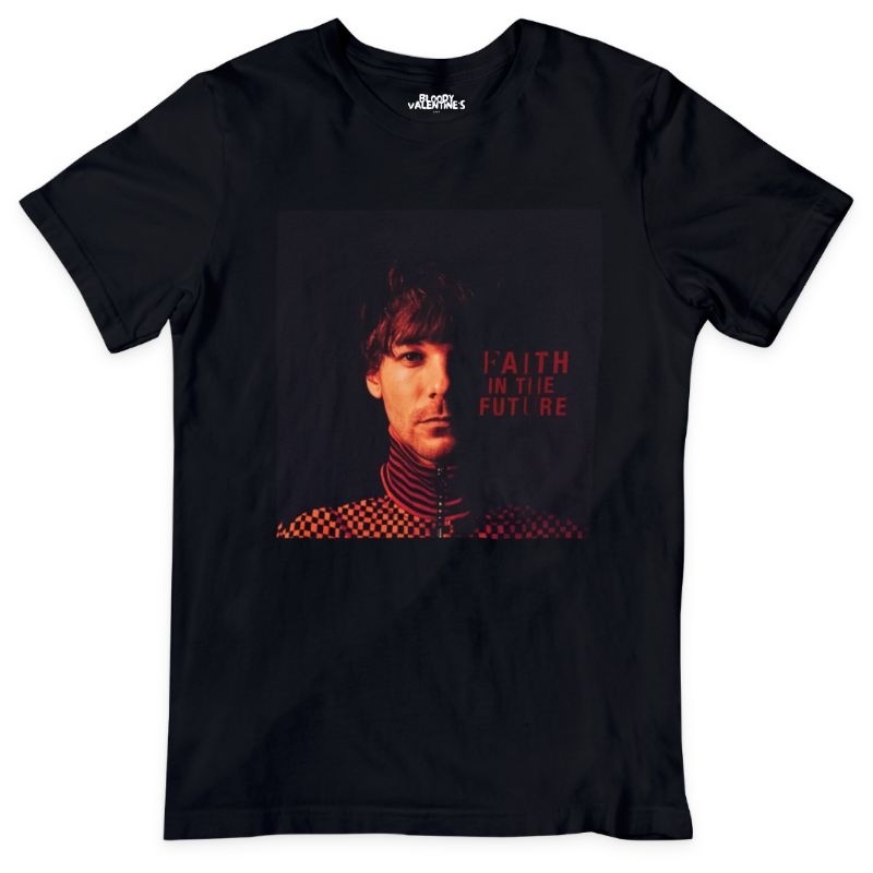 Louis Tomlinson Faith in the Future Album T-Shirt / Kaos Band Musik Murah POP One Direction Faith in