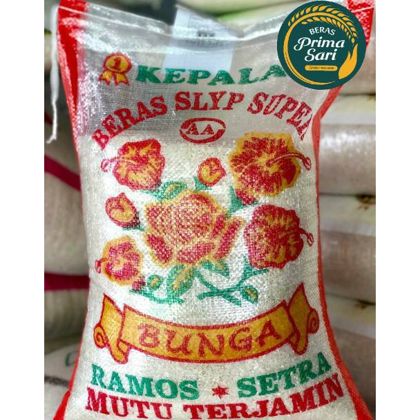 

DISKON BERAS CAP BUNGA 5LT 5KG 1KG 2KG SETRA RAMOS