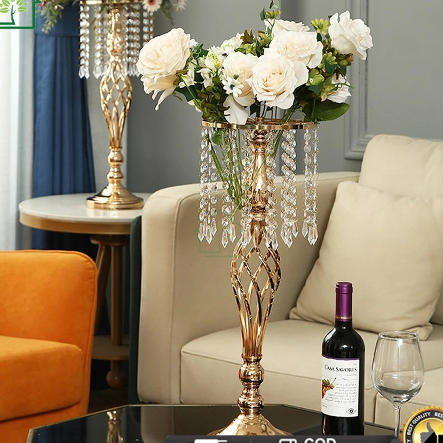 MEGA SALE HargaMinimumCOD Hollow Sshaped Crystal Acrylic Vase tempat bunga vas flower holder dekoras